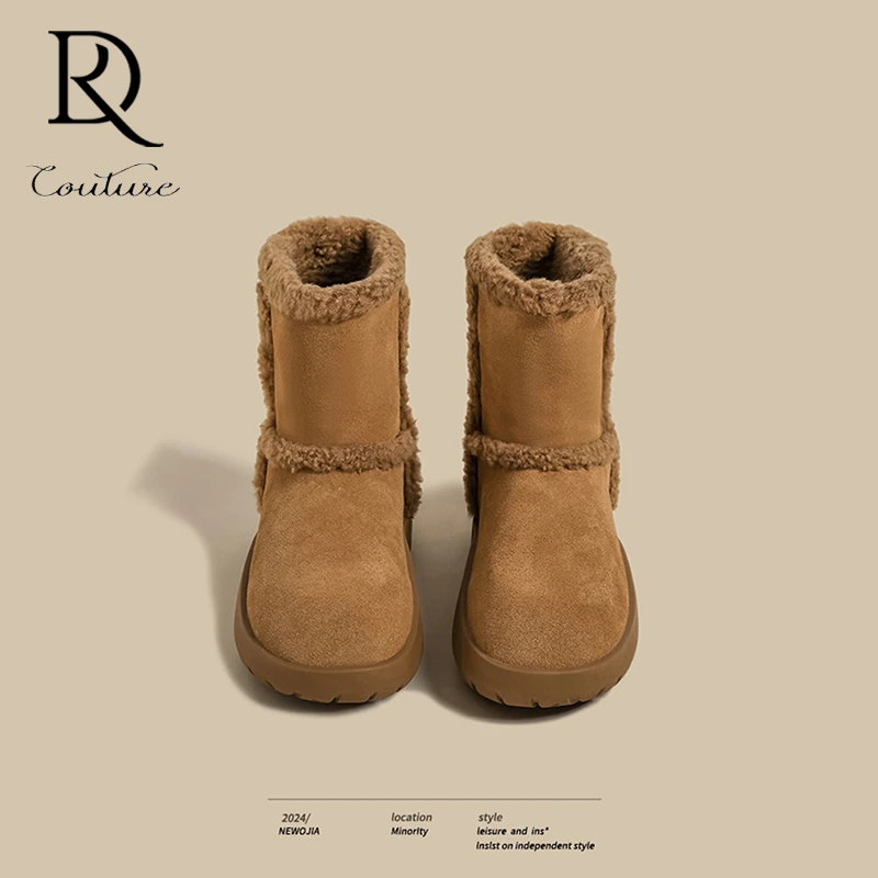 【DR官方正品】厚底雪地靴女2025新款冬季加绒保暖外穿毛毛勃肯靴