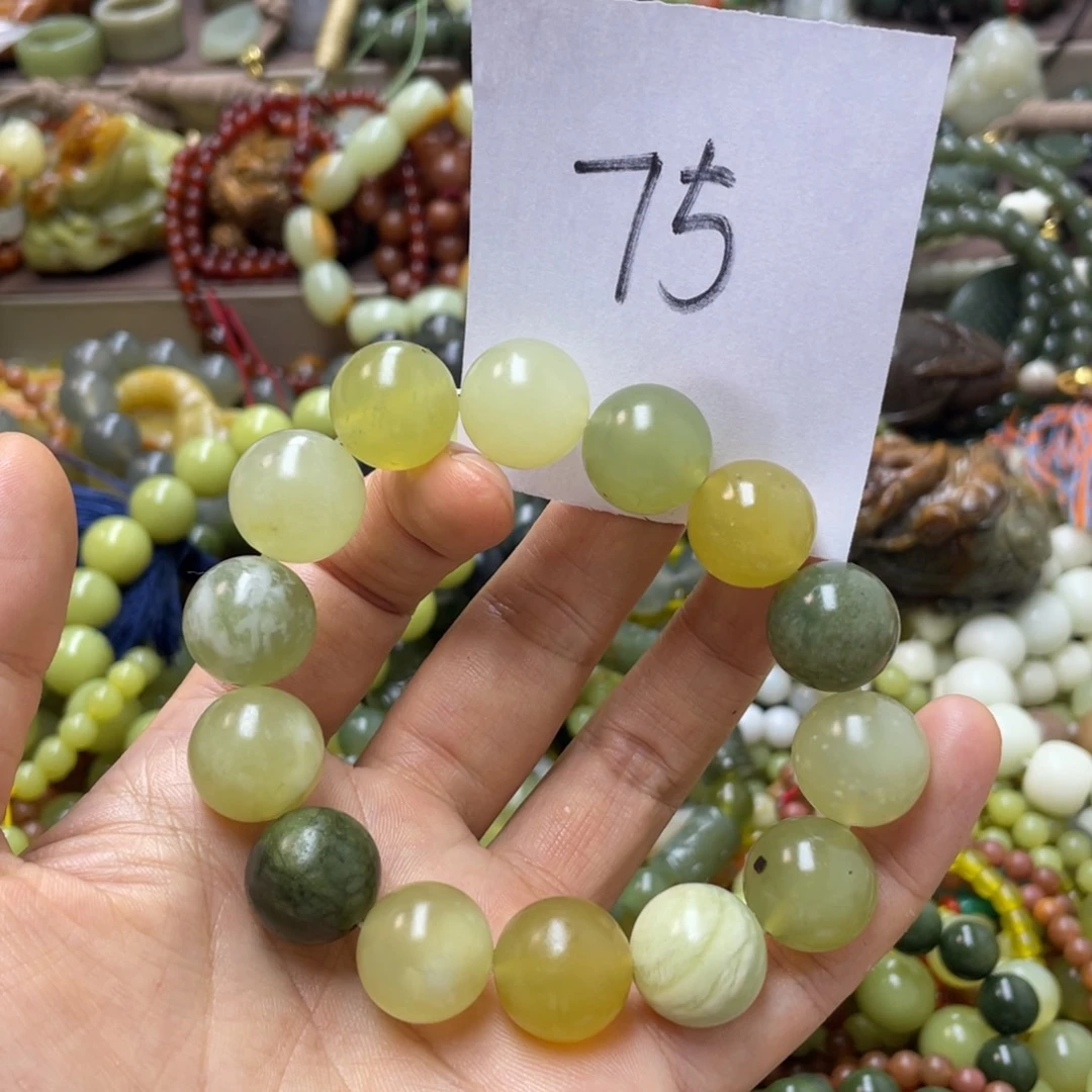 未镶嵌蛇纹石玉手链