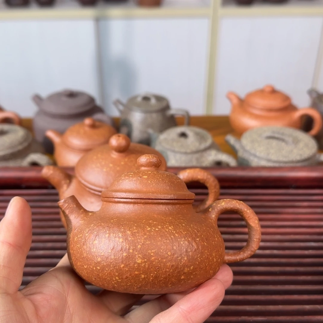 紫砂茶壶八目红降容天180cc