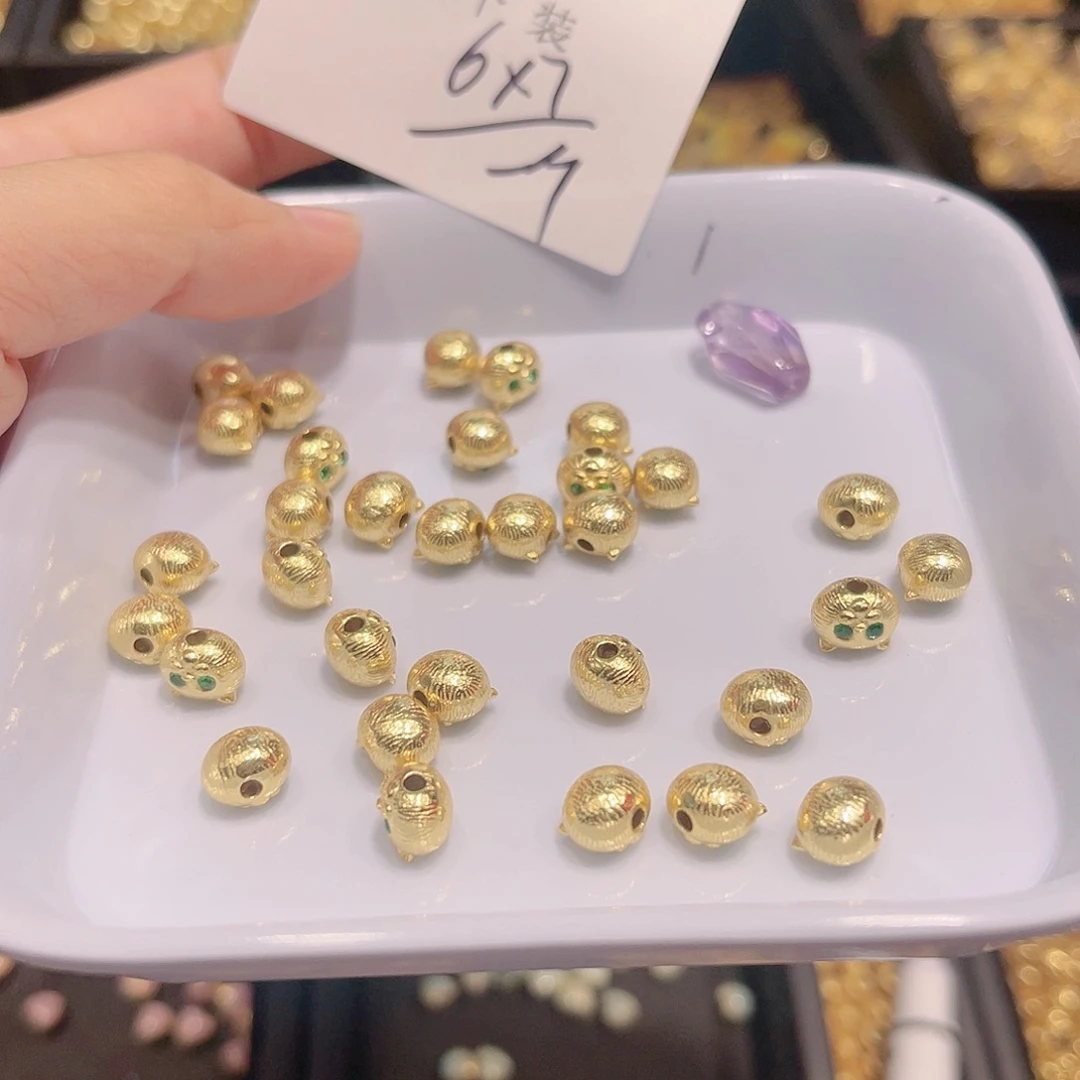 紫晶珠宝半成品银S925镀金镶嵌32