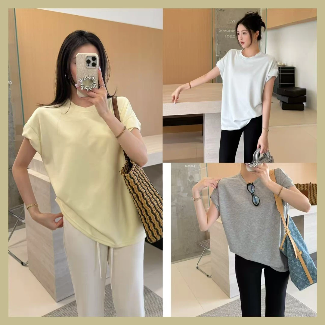 孕妇装2025夏季新款肤感孕妇上衣女宽松百搭短袖T恤打底衫4516