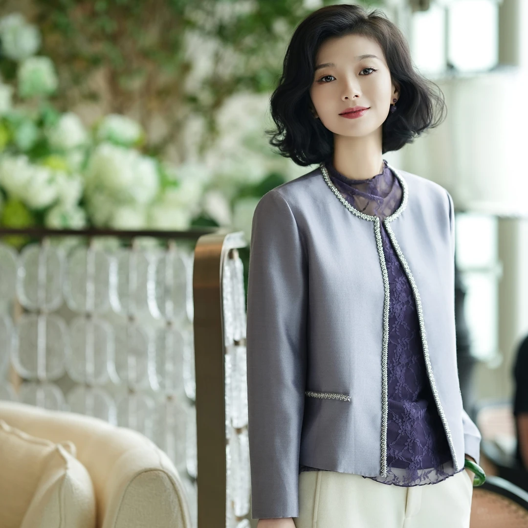 西子/【璀璨人生】32姆米丝毛定染小香风手工钉珠外套/WTTJ270