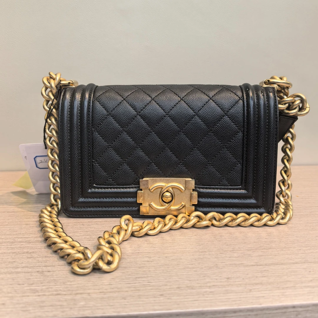 95新 Chanel/香奈儿 香奈儿/Chanel 黑金 leboy 小号 30开