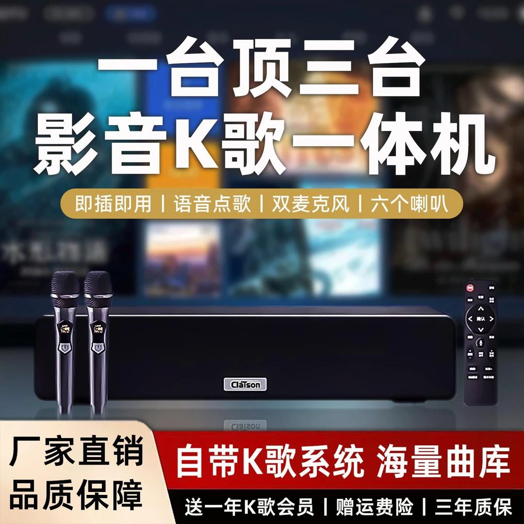 德国柏林之声家庭KTV音响一体麦克风语音点歌机无线话筒蓝牙音箱