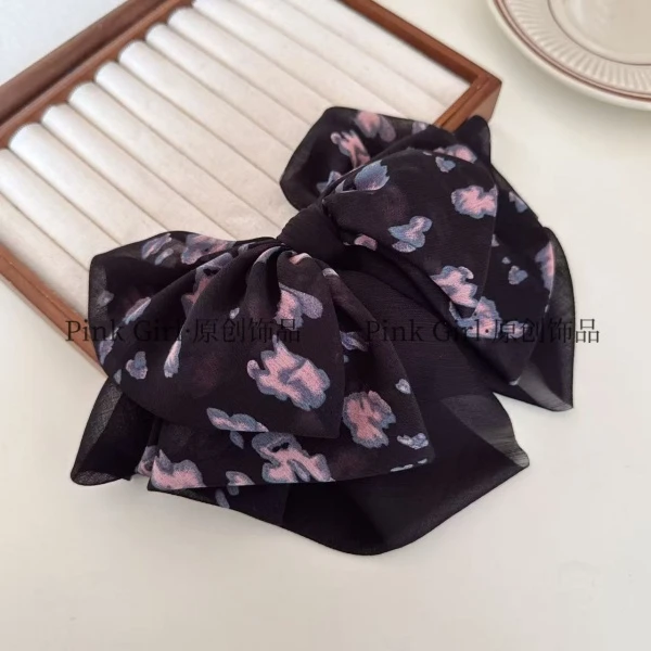 Pink Girl  Z624时尚气质优雅碎花马尾抓夹百搭发夹发饰