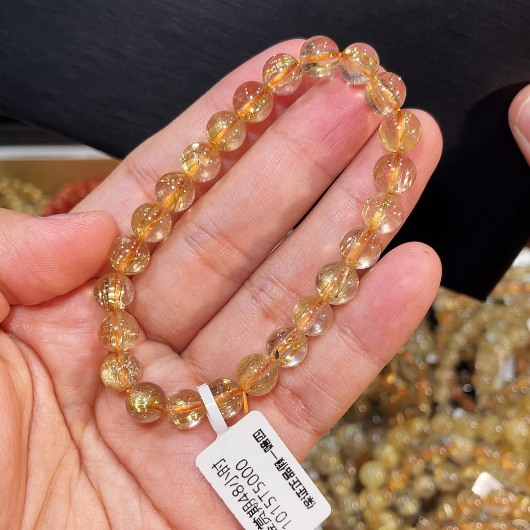 未镶嵌手链发晶金发晶7.9mm