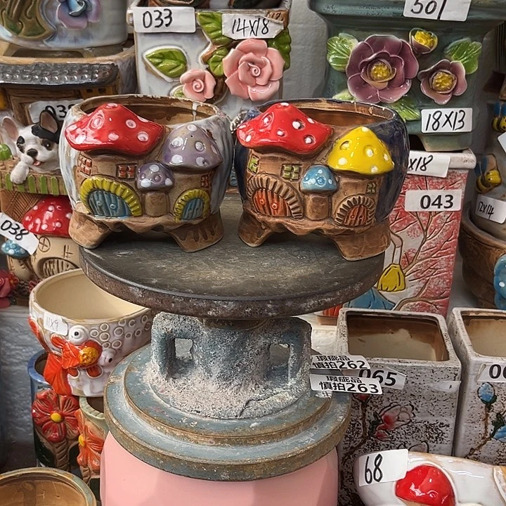 粗陶材质多肉花盆