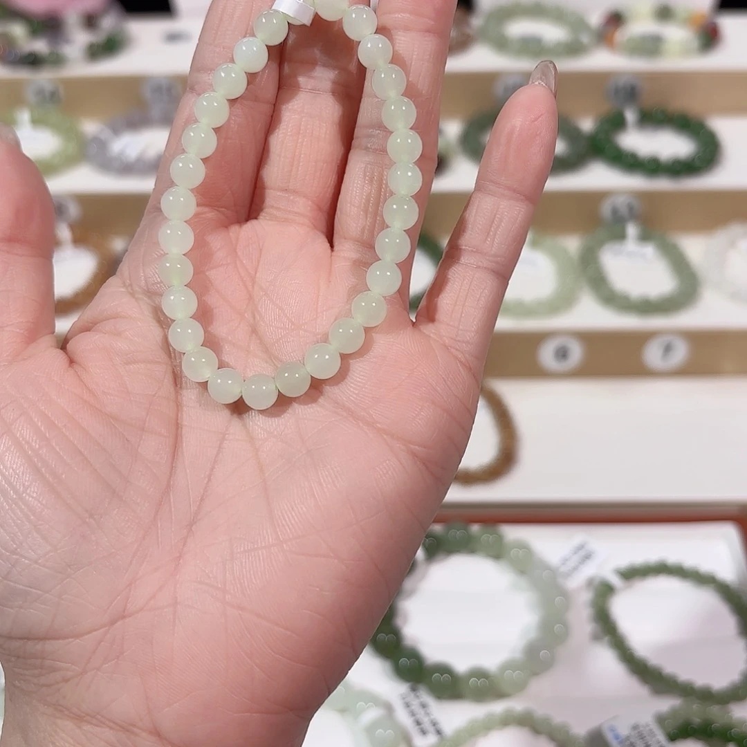 和田玉手链未镶嵌幸**鱼V