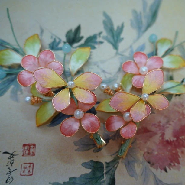 扶摇掌柜麦光光古风发饰绒花发簪 手工制作默认微瑕