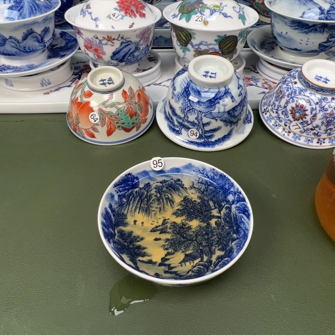 陶瓷景德镇纯手工纯手绘茶具木木95