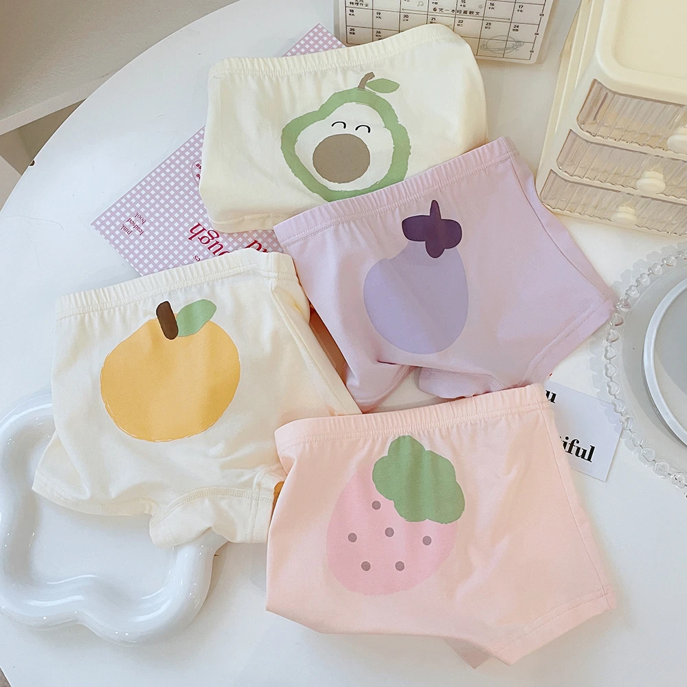 女童内裤纯棉平角短裤不夹屁屁宝宝小女孩a类中大童儿童四角底裤