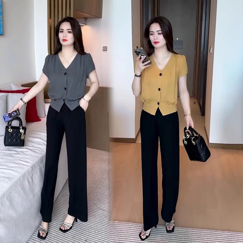 夏季女装衬衫2025年新款时尚洋气质显瘦短袖小衫时髦夏款漂亮上衣