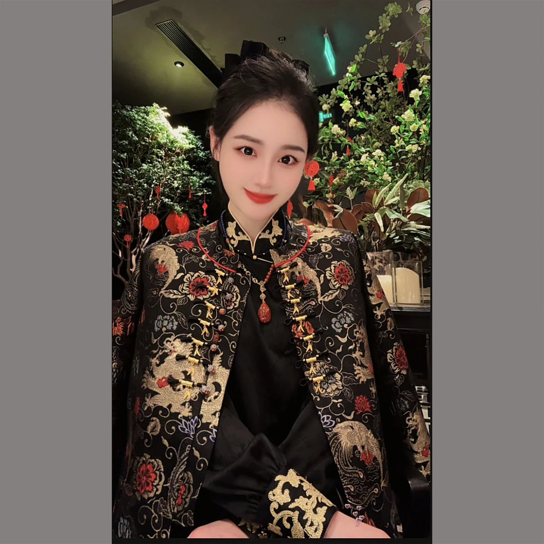【可儿•高定】非遗妆花云锦高端新中式国风设计师款外套BY-8820