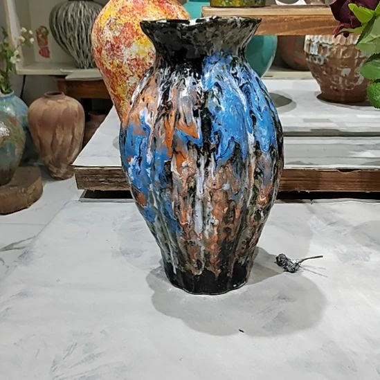 瓷片景德镇陶瓷花瓶混搭色