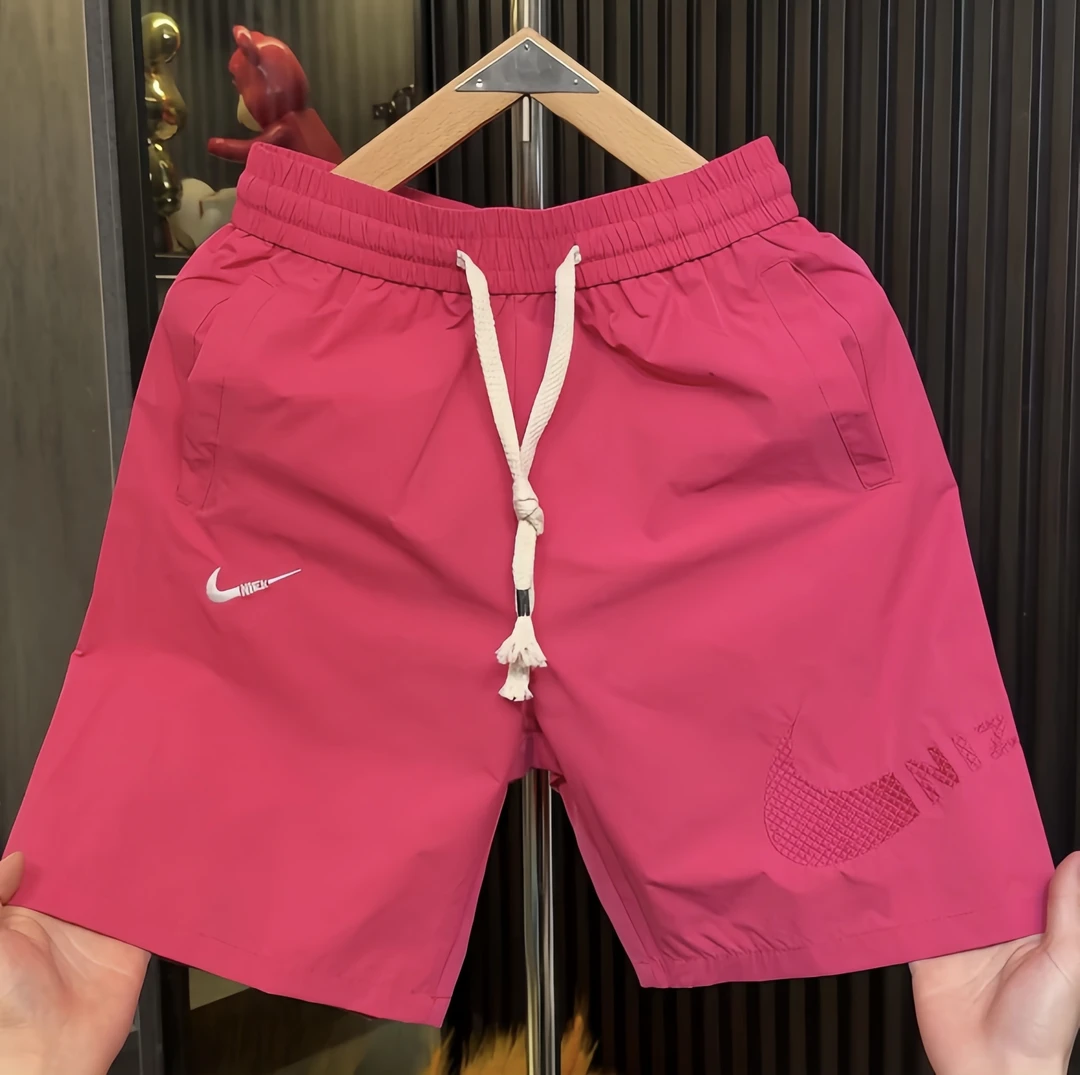 夏季新款男士刺绣时尚百搭休闲短裤速干薄款运动户外透气宽松潮流