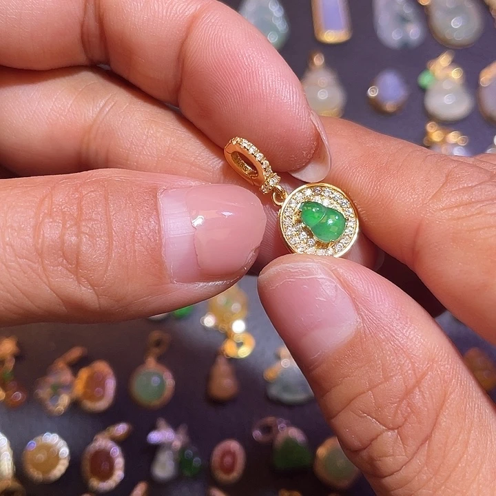 翡翠银S925镶嵌颈饰