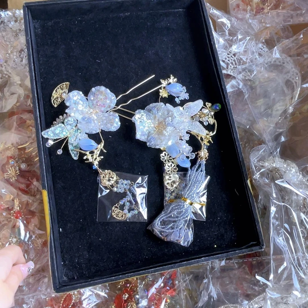 混合材质新娘头饰不退换不售后默认微瑕