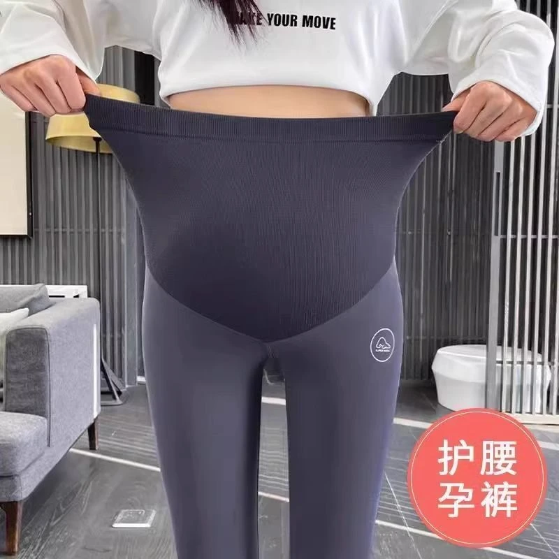 加绒孕妇鲨鱼裤外穿秋冬瑜伽打底裤无痕高腰托腹孕妇裤子春秋款