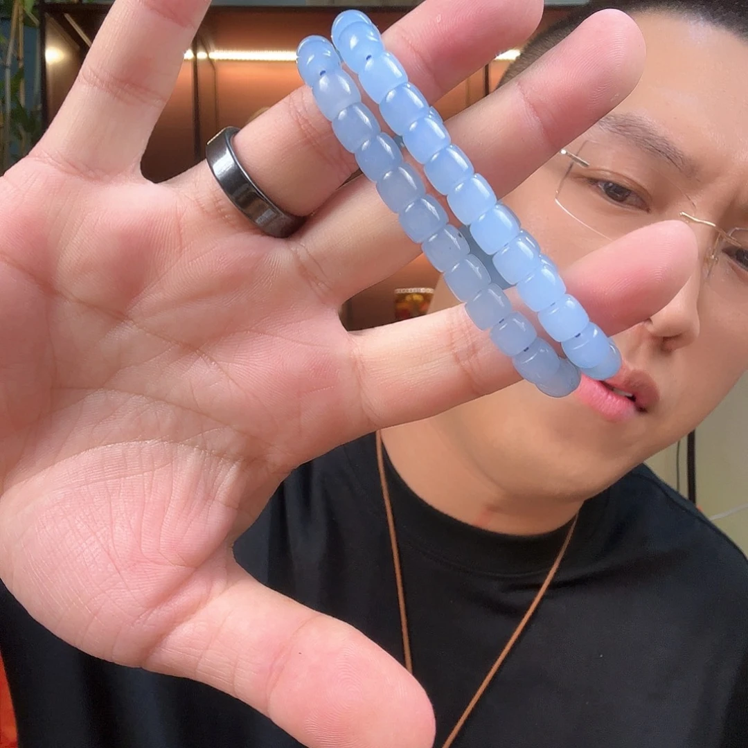 蛇纹石玉合金颈饰