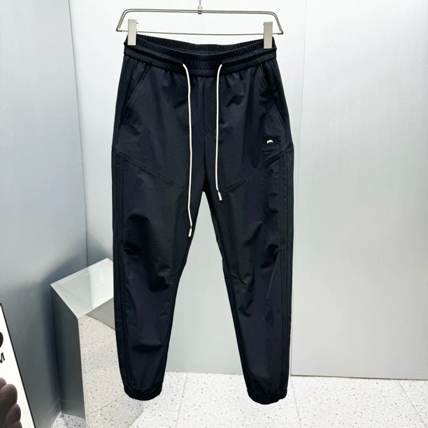 夏季潮休闲裤男松紧裤脚工装裤工装裤宽松速干卫裤束脚裤