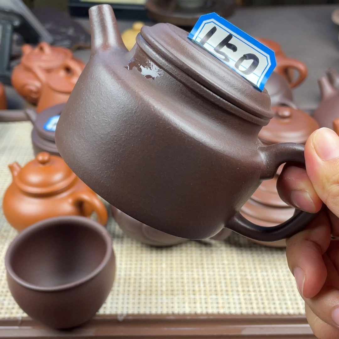 火****茶壶紫砂紫泥德钟杯子