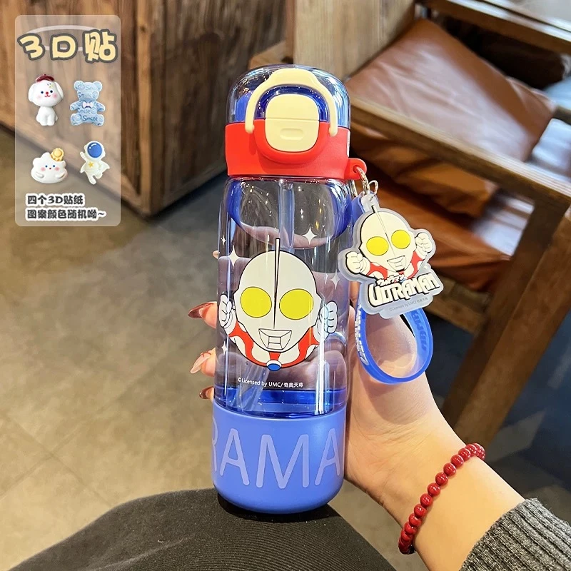 一杯三饮奥特曼儿童水杯吸管杯夏天水壶便携幼儿园男孩专用6-12岁