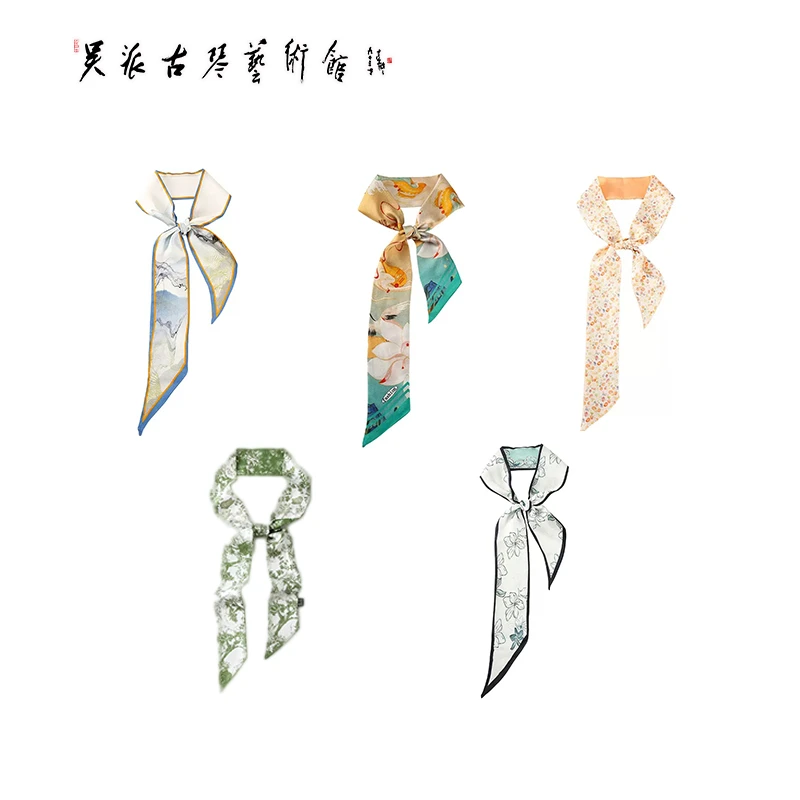 吴派臻选 | 创意国风丝巾带 12姆米斜纹绸双层（6*125CM）