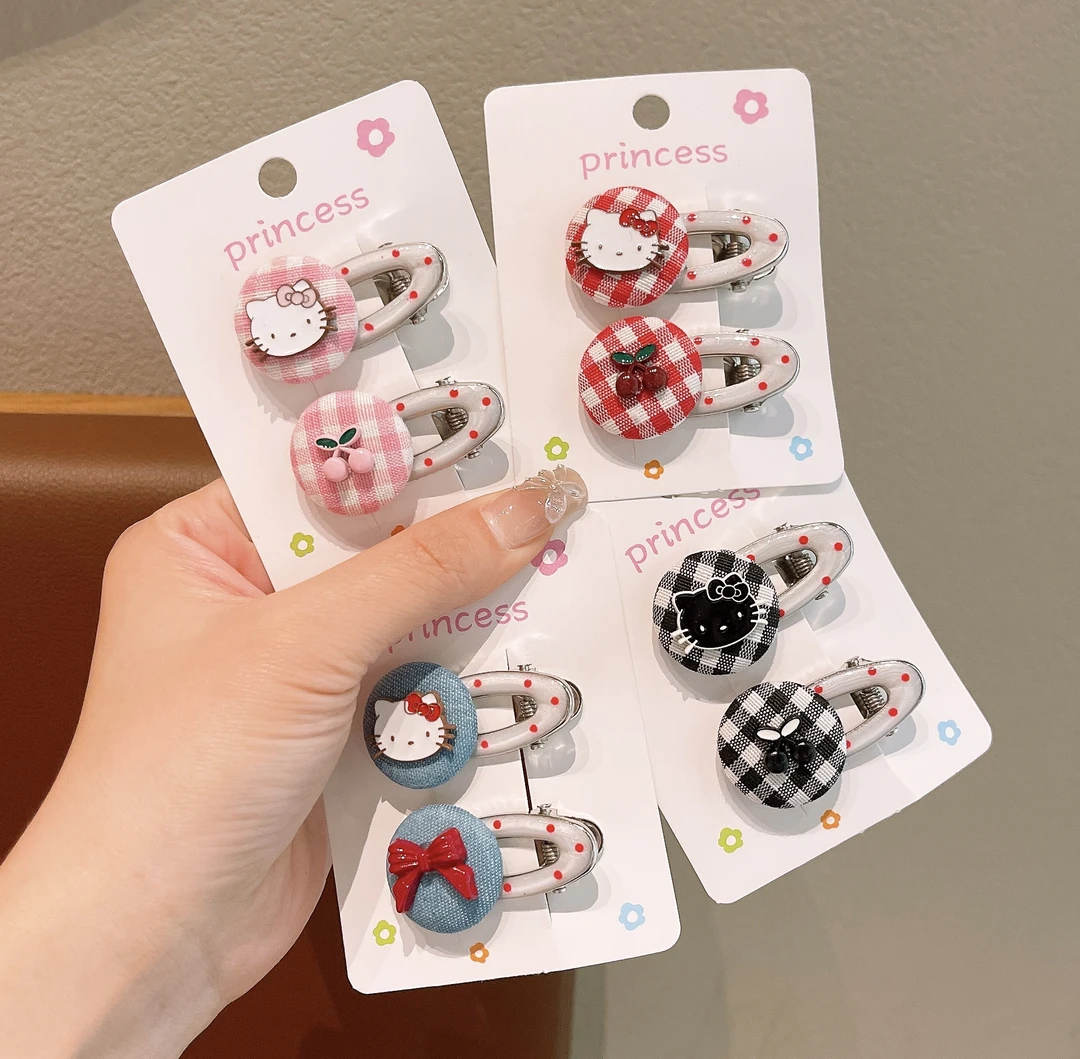 甜美卡通可爱kt猫咪发夹鸭嘴夹合金刘海侧边夹小清新百搭儿童发夹