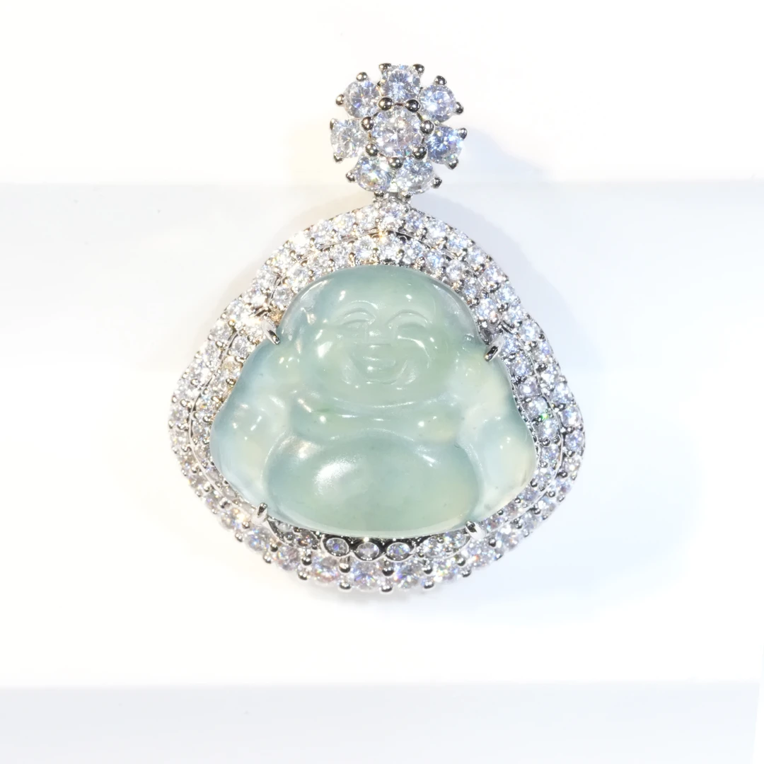 天然A货翡翠优雅佛公吊坠典雅时尚多样性发其一