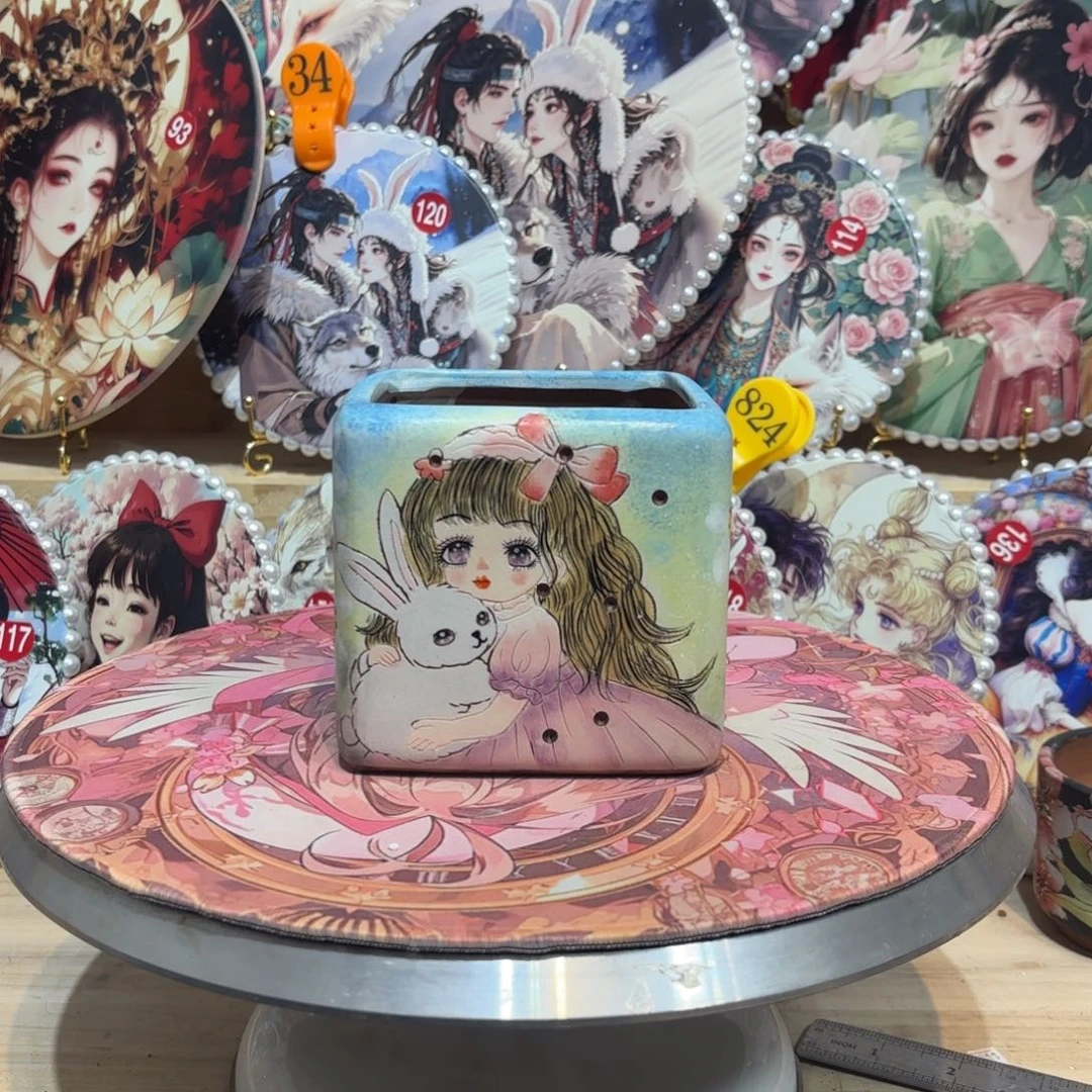 景德镇手绘花盆陶瓷8:10