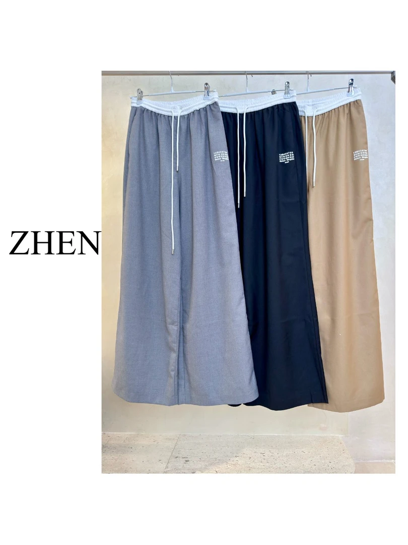 【ZHEN】25Y00246 2025新款裤子显瘦遮肉小众设计款