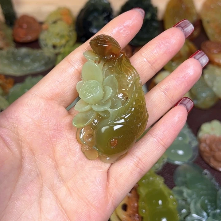 蛇纹石玉颈饰未镶嵌加****活