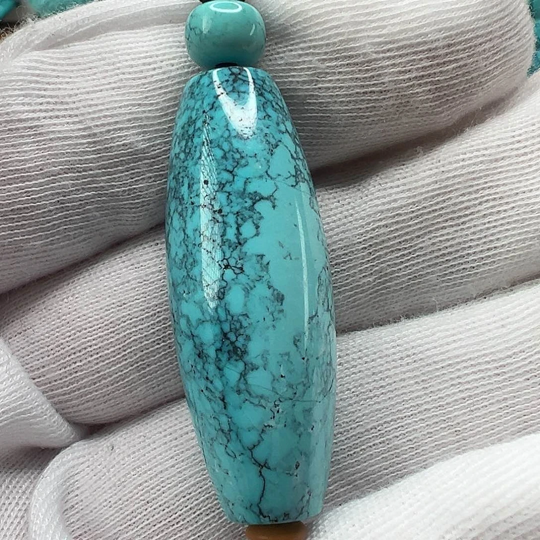 绿松石桶珠 未镶嵌