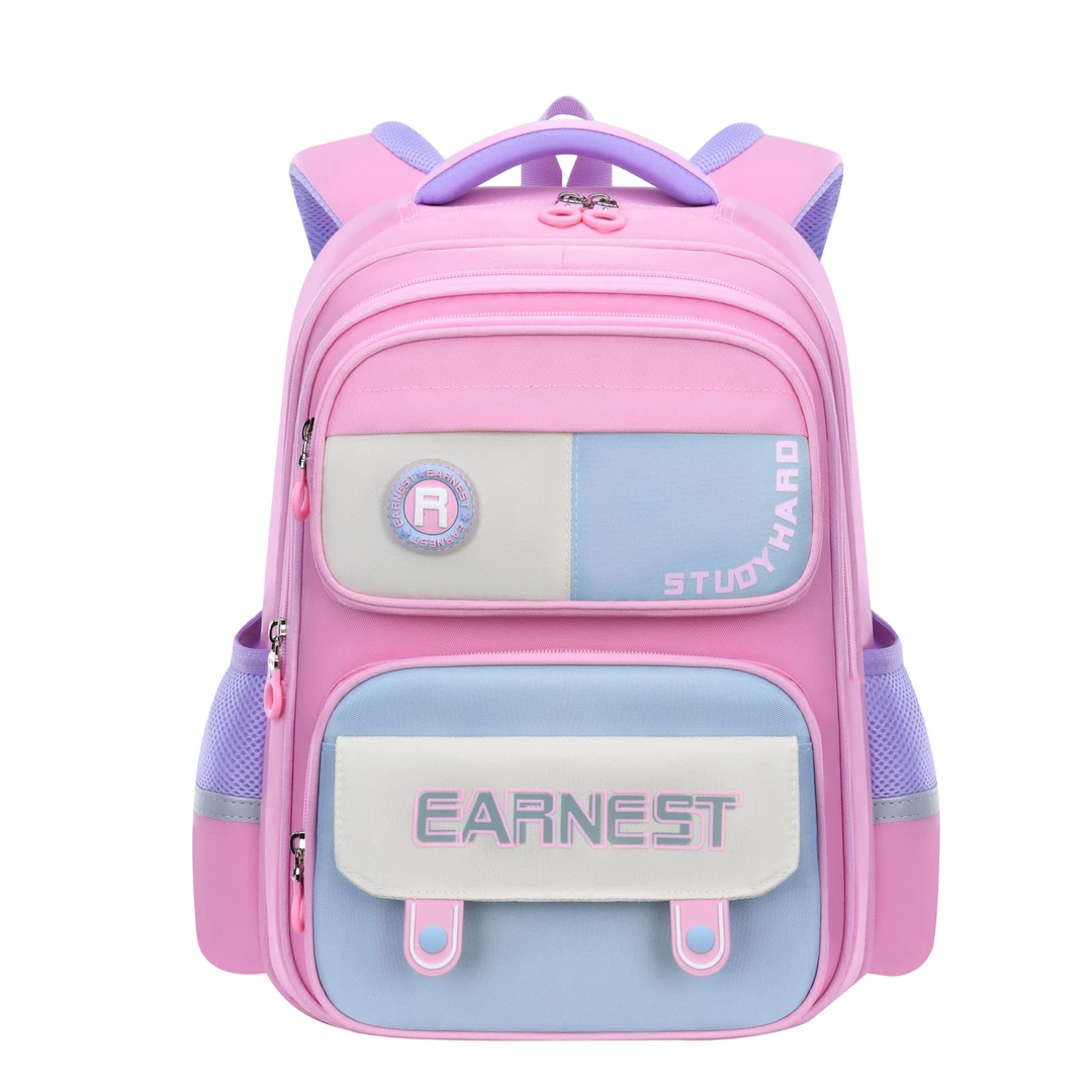 DAVID/大尾猫时尚撞色学生书包，大容量耐磨耐脏轻便防水双肩包