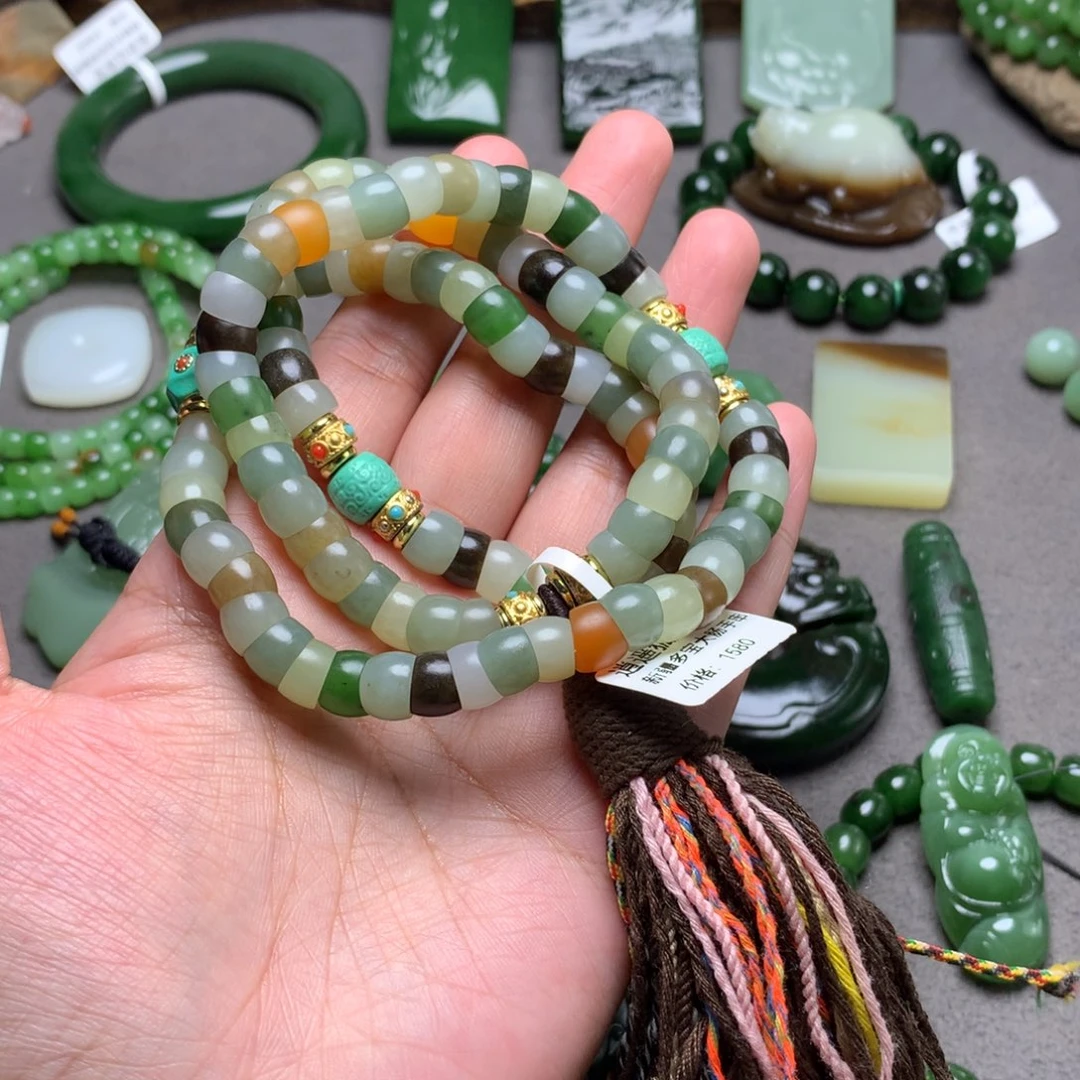 和田玉未镶嵌毛衣链