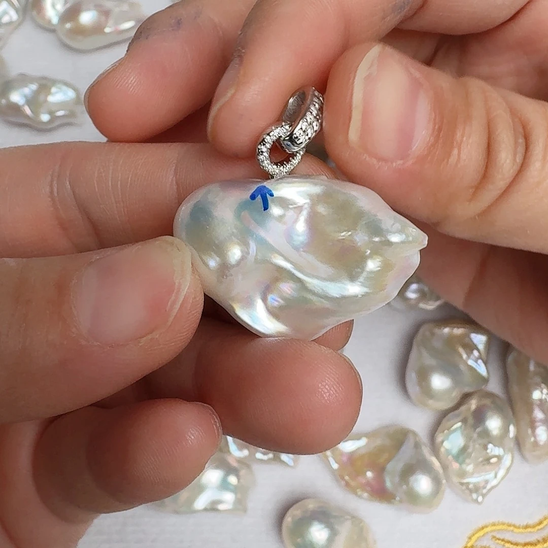 淡水珍珠颈饰银S925镶嵌&**&