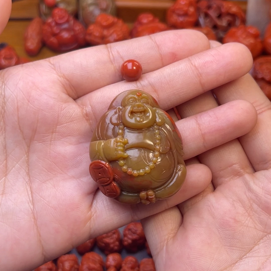 南红玛瑙未镶嵌南红保浆料精工巧雕佛公吊坠