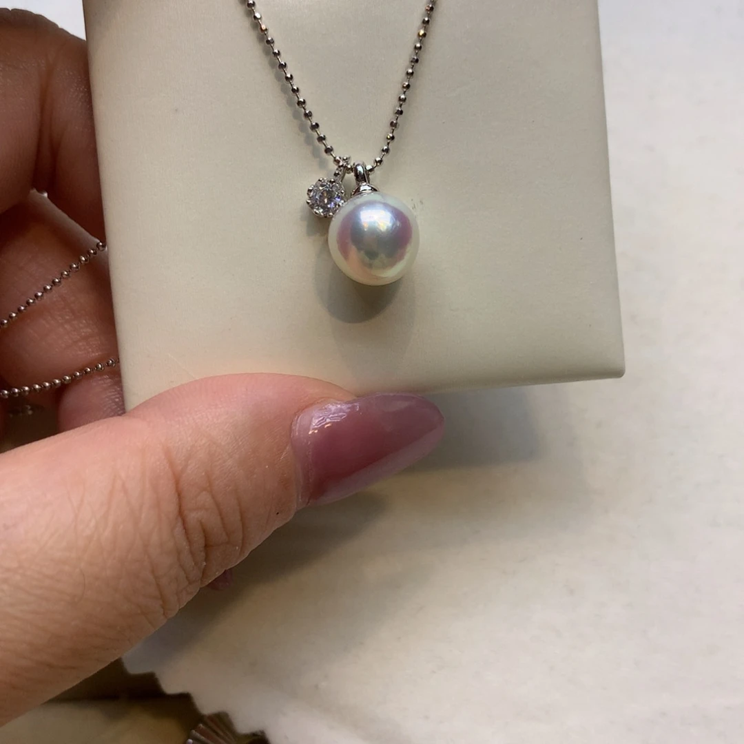 颈饰银S925镶嵌海水珍珠