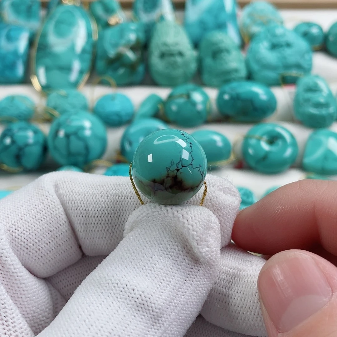 绿松石车挂未镶嵌尺寸17.3