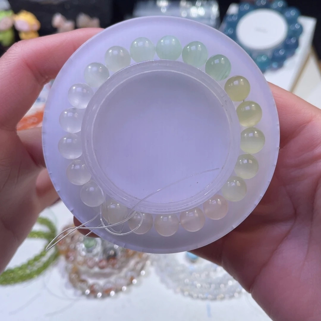 未镶嵌手链水晶渐变彩纹石8+