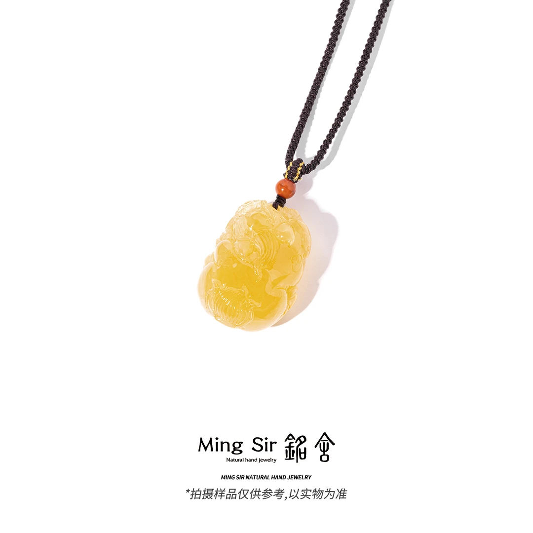 【铭舍 蜜蜡貔貅满蜡】天然俄料蜜蜡雕刻件貔貅新2吊坠百搭挂坠