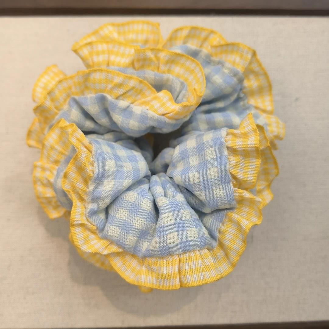 A187黄色格子木耳边肠圈