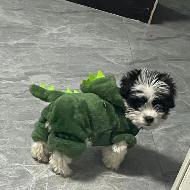 秋冬款狗狗衣服恐龙变身装柴犬泰迪搞笑拍照服饰道具猫咪保暖衣服