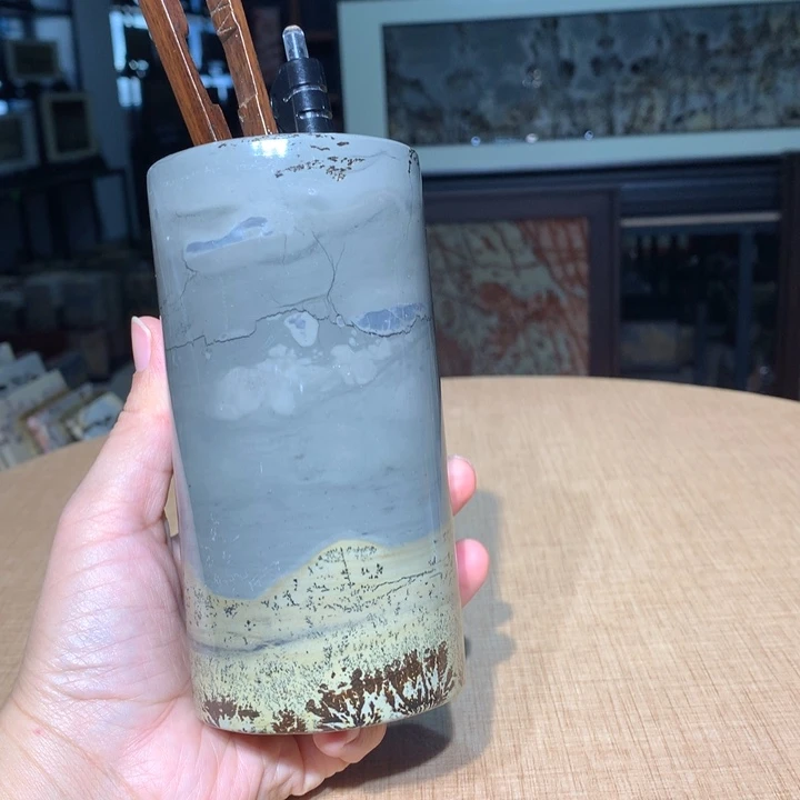 ，广西国画石摆件，收藏观赏