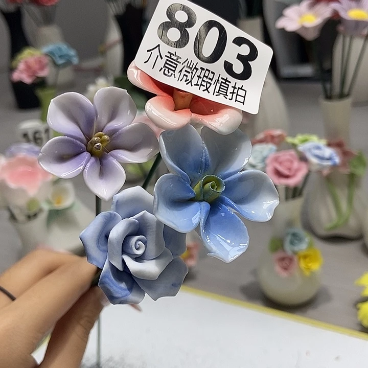 陶瓷纯手工捏花设计