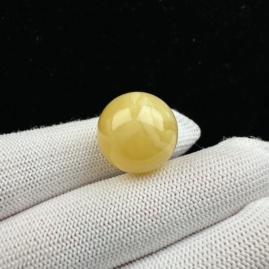 M1831天然蜜蜡 鸡油黄单珠 17mm 2.76克支持复检假一罚四