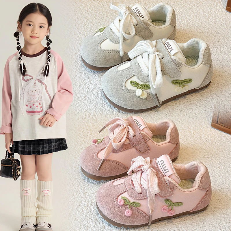 ABC女童鞋子2025春秋潮款儿童运动鞋女宝韩系板鞋防滑休闲德训鞋