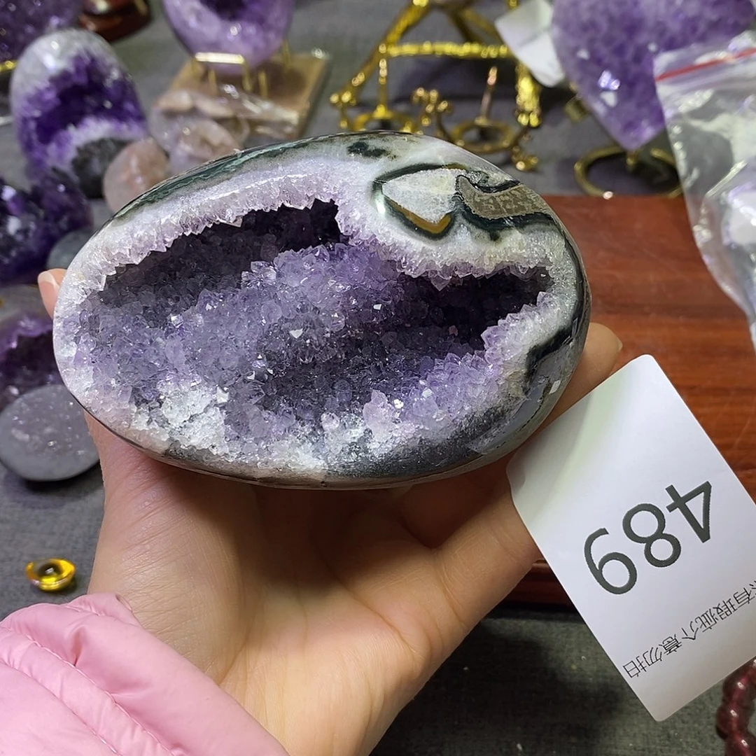 未镶嵌紫晶珠宝半成品