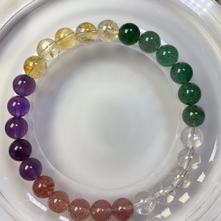 紫晶未镶嵌手链天然水晶多