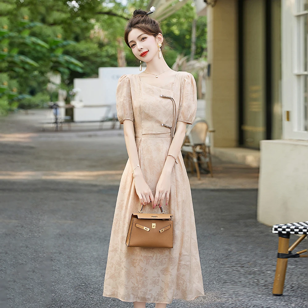 高级感新中式旗袍改良版连衣裙女夏季2025新款复古气质减龄裙子潮